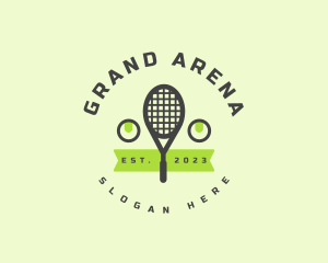 Tennis Racket Badge logo design