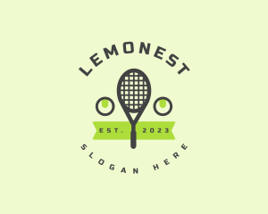 Athletics - Tennis Racket Badge logo design