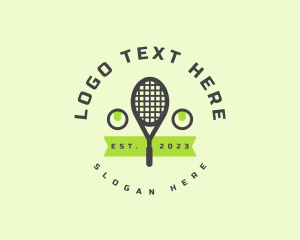 Tennis Racket Badge Logo