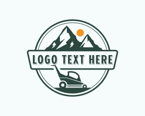 Mountain - Mountain Lawn Mower logo design