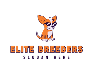 Chihuahua Dog Sunglasses logo design