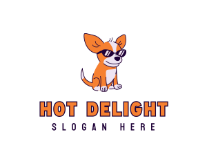 Chihuahua Dog Sunglasses logo design