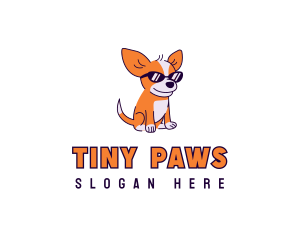 Chihuahua Dog Sunglasses logo design