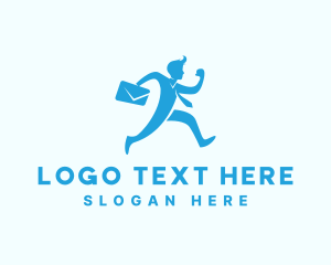 Man - Running Professional Employee logo design
