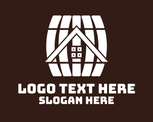 Draught Beer - Rustic Barrel Home logo design