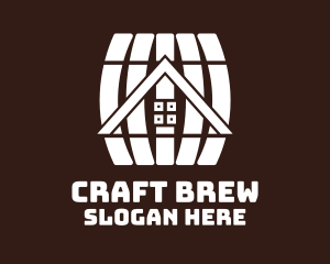 Microbrewery - Rustic Barrel Home logo design