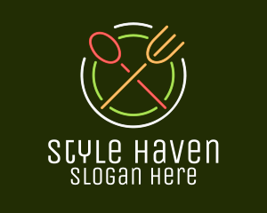 Restaurant Diner Neon Sign Logo