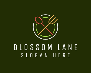 Restaurant Diner Neon Sign logo design