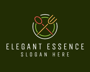 Restaurant Diner Neon Sign logo design