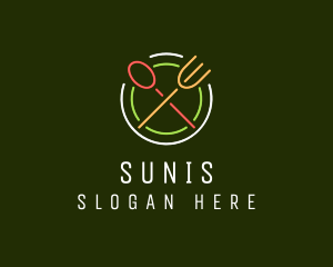 Restaurant Diner Neon Sign logo design