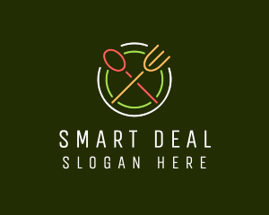 Restaurant Diner Neon Sign logo design