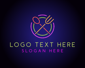 Dining - Restaurant Diner Neon Sign logo design