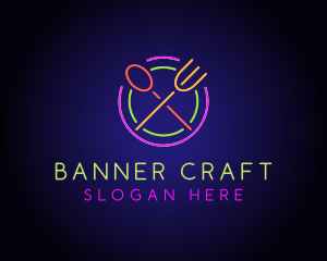 Restaurant Diner Neon Sign logo design