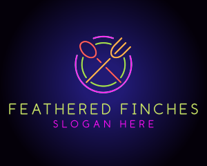 Restaurant Diner Neon Sign logo design