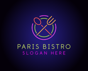 Restaurant Diner Neon Sign logo design