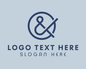Upscale - Stylish Ampersand Type logo design
