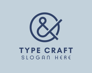 Stylish Ampersand Type logo design