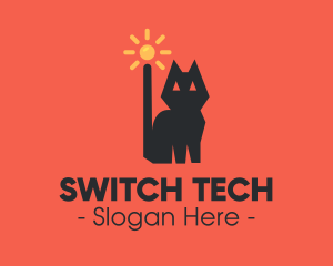 Switch - Cat Sun Antenna logo design