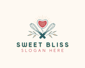 Whisk Cookie Dessert logo design