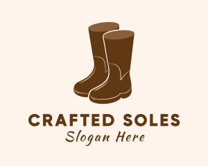 Brown Fashion Boots logo design