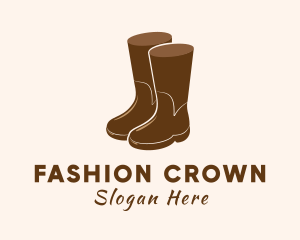 Brown Fashion Boots logo design