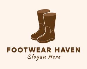 Boots - Brown Fashion Boots logo design