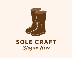 Brown Fashion Boots logo design