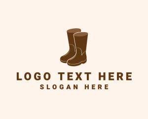 Boots - Brown Fashion Boots logo design