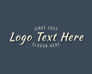 Wordmark - Hipster Business Brand logo design