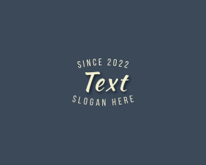 Hipster Business Text logo design