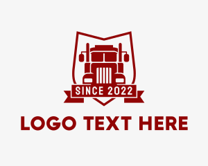 Emblem - Logistics Truck Transport logo design