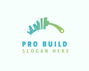 Cleaner Squilgee Building logo design