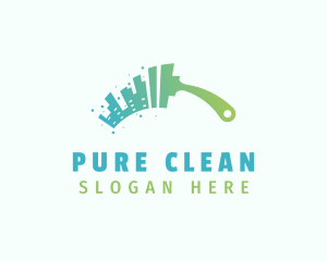 Cleaner Squilgee Building logo design