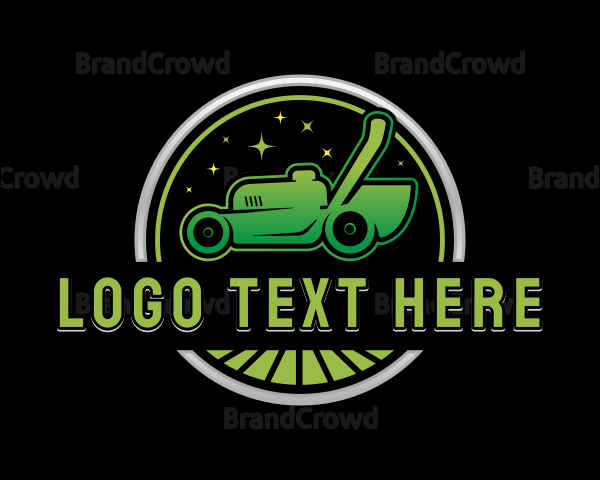 Landscaping Lawn Mower Logo