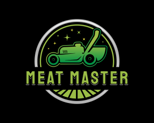 Landscaping Lawn Mower Logo