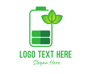 Battery - Green Eco Battery logo design
