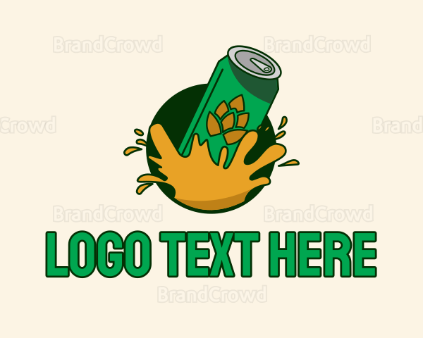 Beer Can Splash Logo