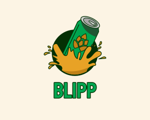 Pub - Beer Can Splash logo design