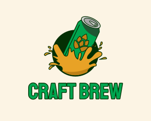 Ale - Beer Can Splash logo design