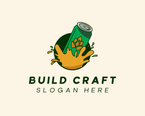 Beer Can Splash logo design