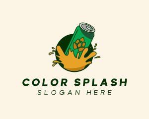 Beer Can Splash logo design