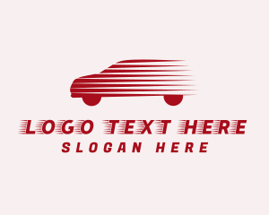 Supercar - Red Fast Rideshare logo design