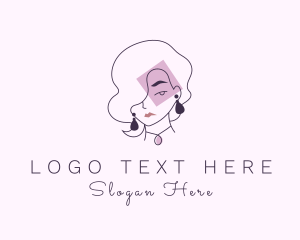 Earring - Sophisticated Woman Jewelry logo design