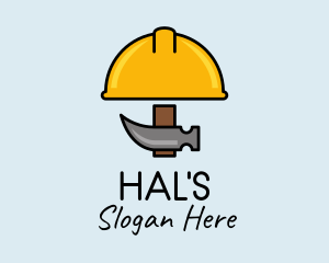 Construction Hat Hammer Logo