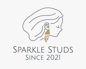 Earring - Woman Stylist Earring logo design