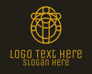 Golden - Physical Therapy Letter T logo design
