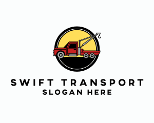 Tow Truck Transportation logo design