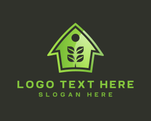 House - Green House Gardening logo design
