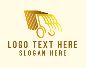 Transport - Golden Truck Lines logo design