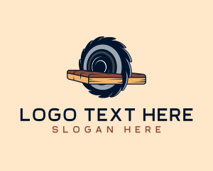 Logging - Round Saw Cutter logo design